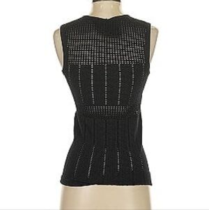 10 Crosby Derek Lam Black Ruffled Tank Top